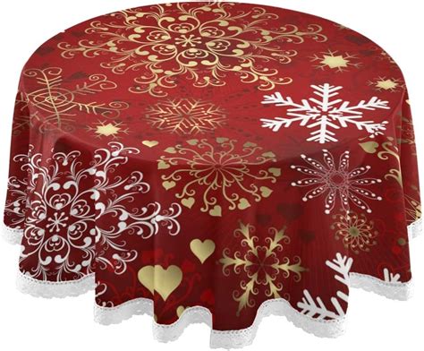 60 in round christmas tablecloth